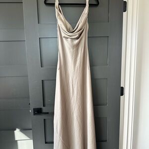 Zara Cream Backless Dress